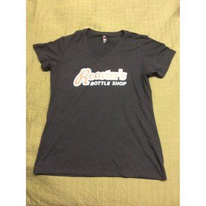 Womens Black Roosters Bottle Shop T Shirt